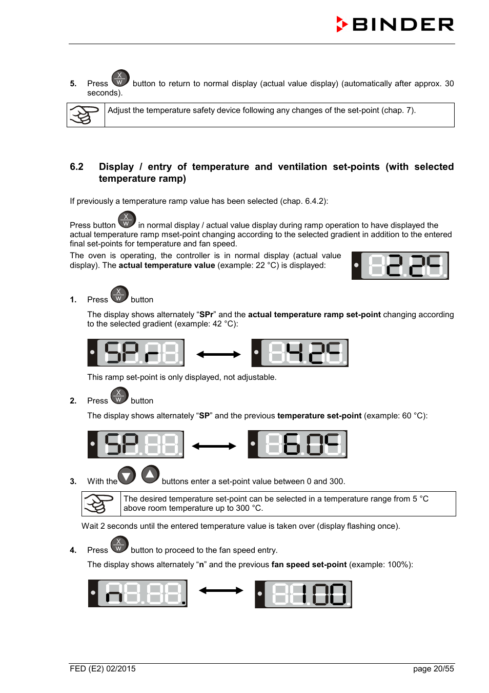 BINDER FED 53 User Manual | Page 20 / 55