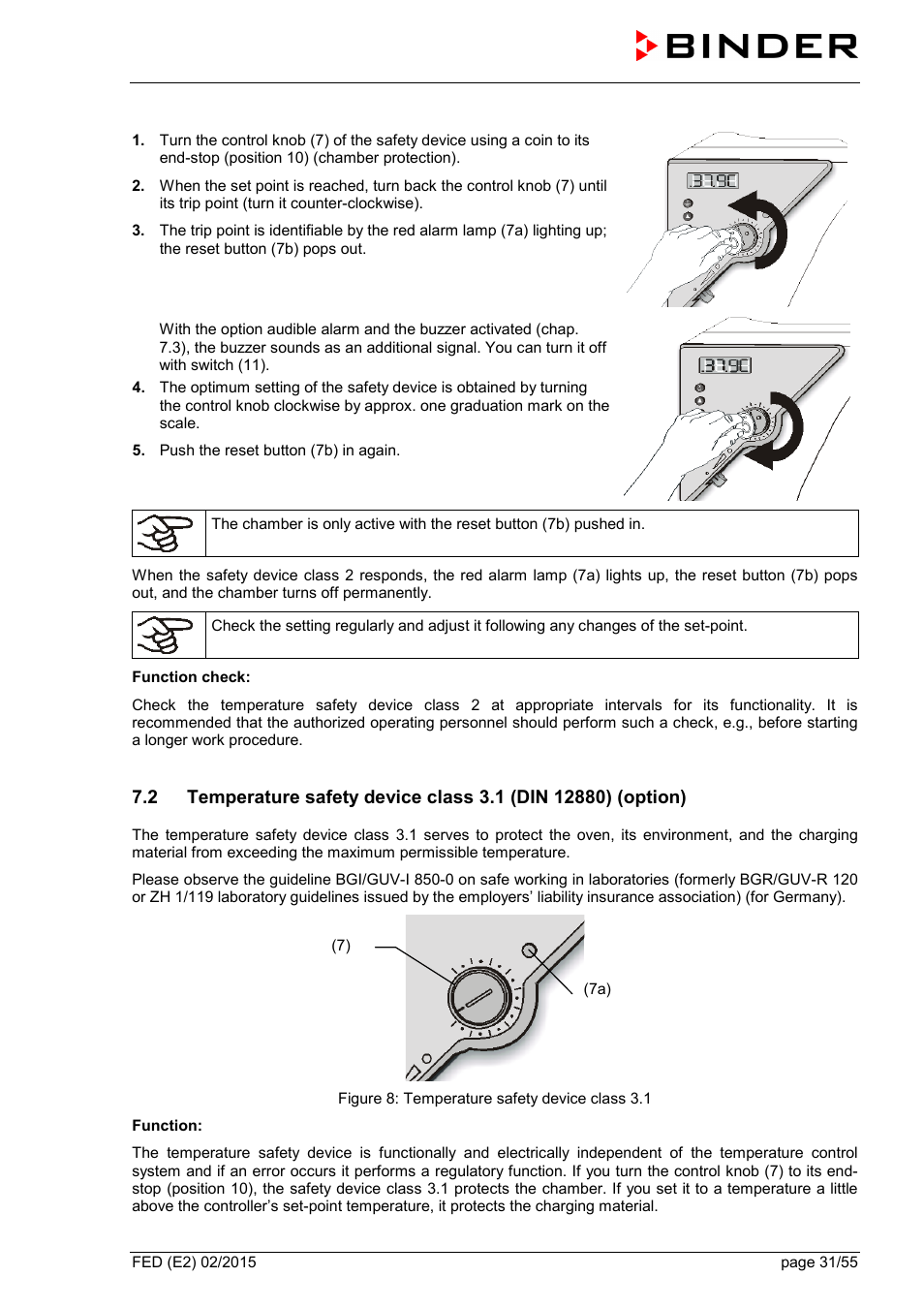 BINDER FED 53 User Manual | Page 31 / 55