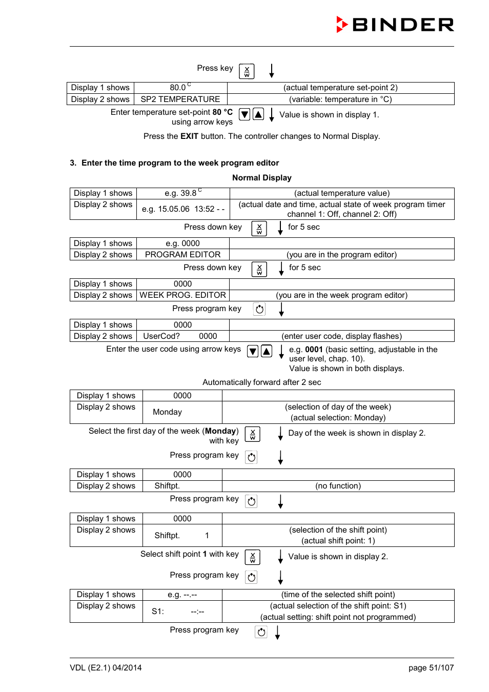 BINDER VD 23 User Manual | Page 51 / 107