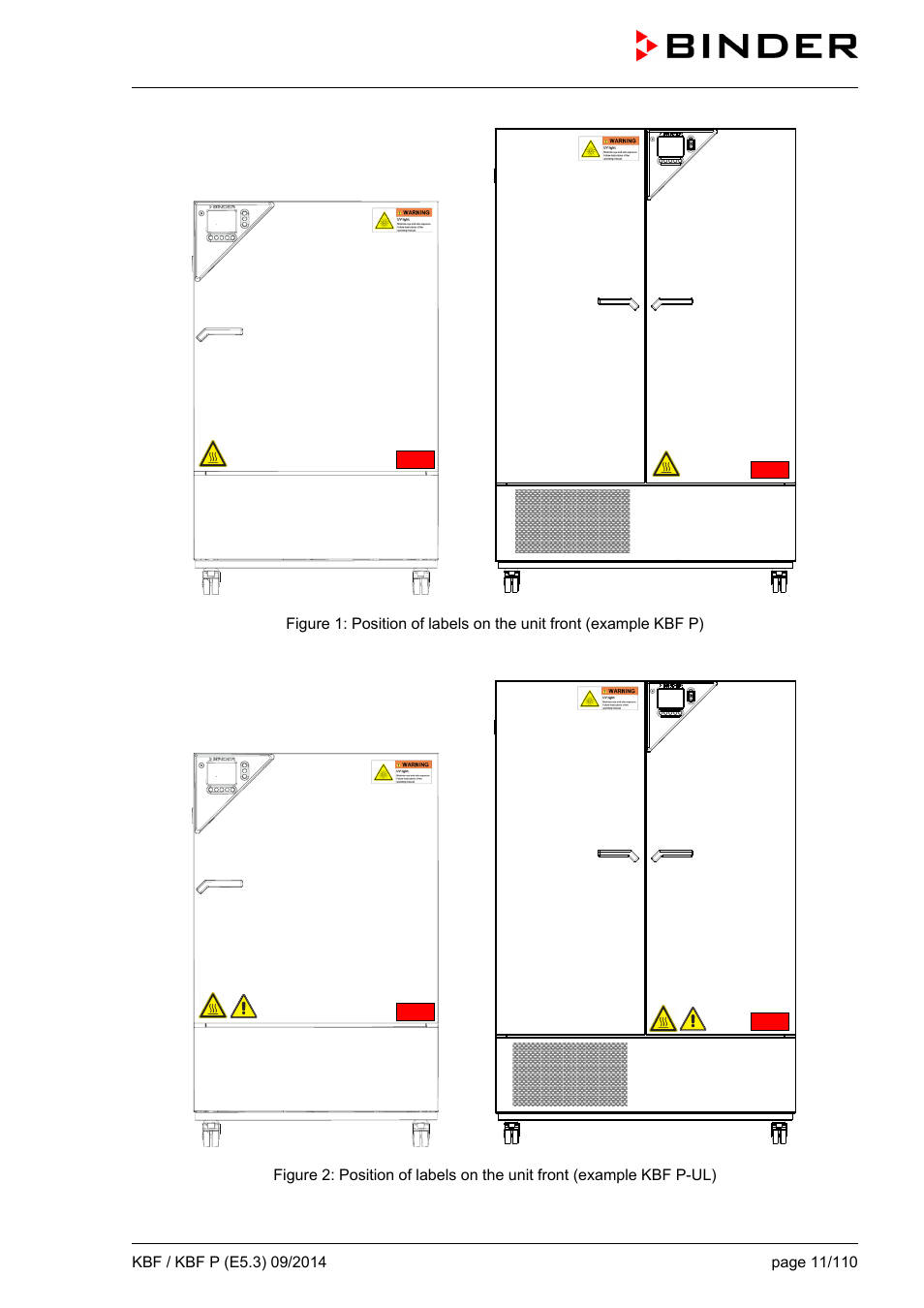 BINDER KBF 115 User Manual | Page 11 / 111