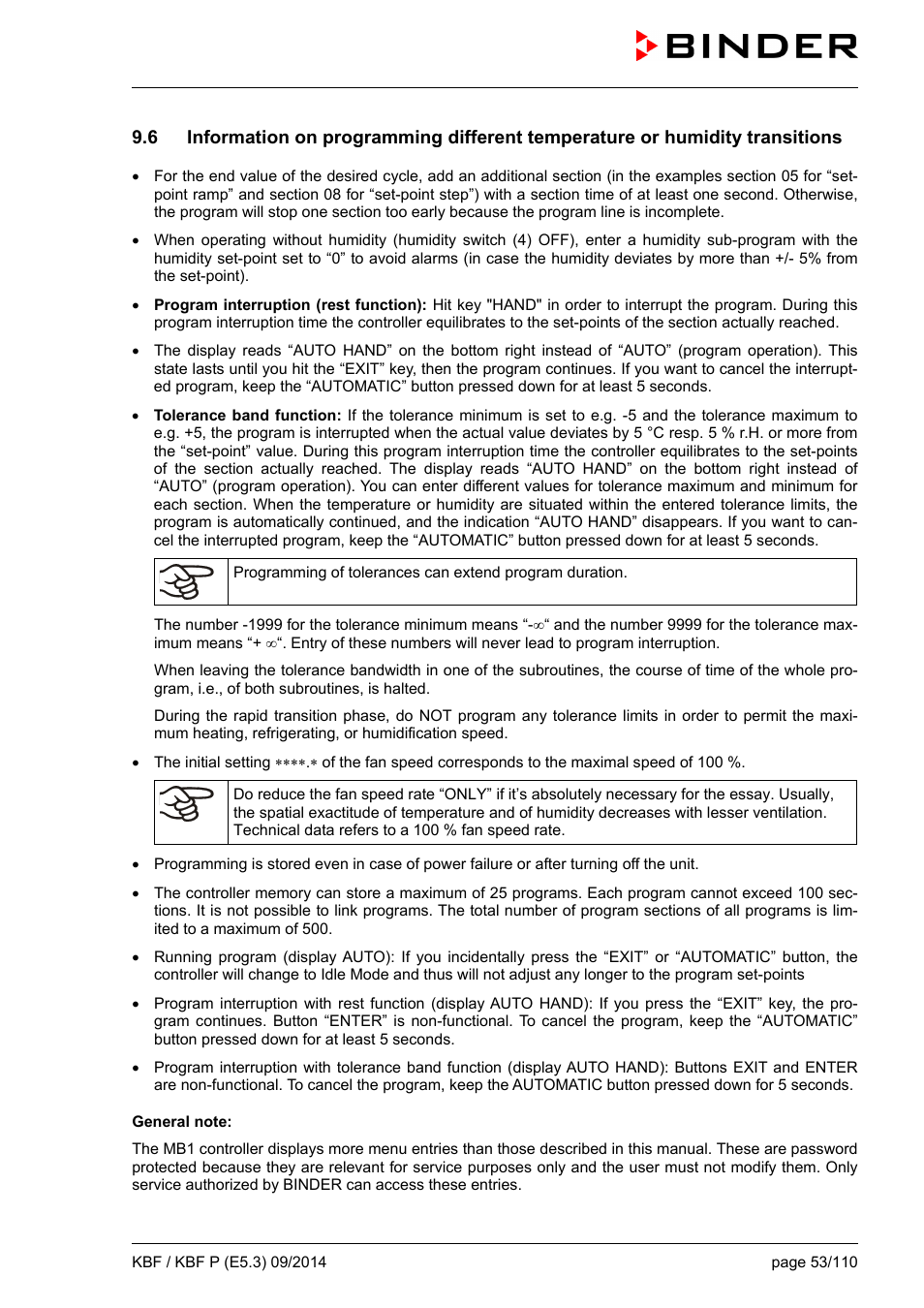 BINDER KBF 115 User Manual | Page 53 / 111