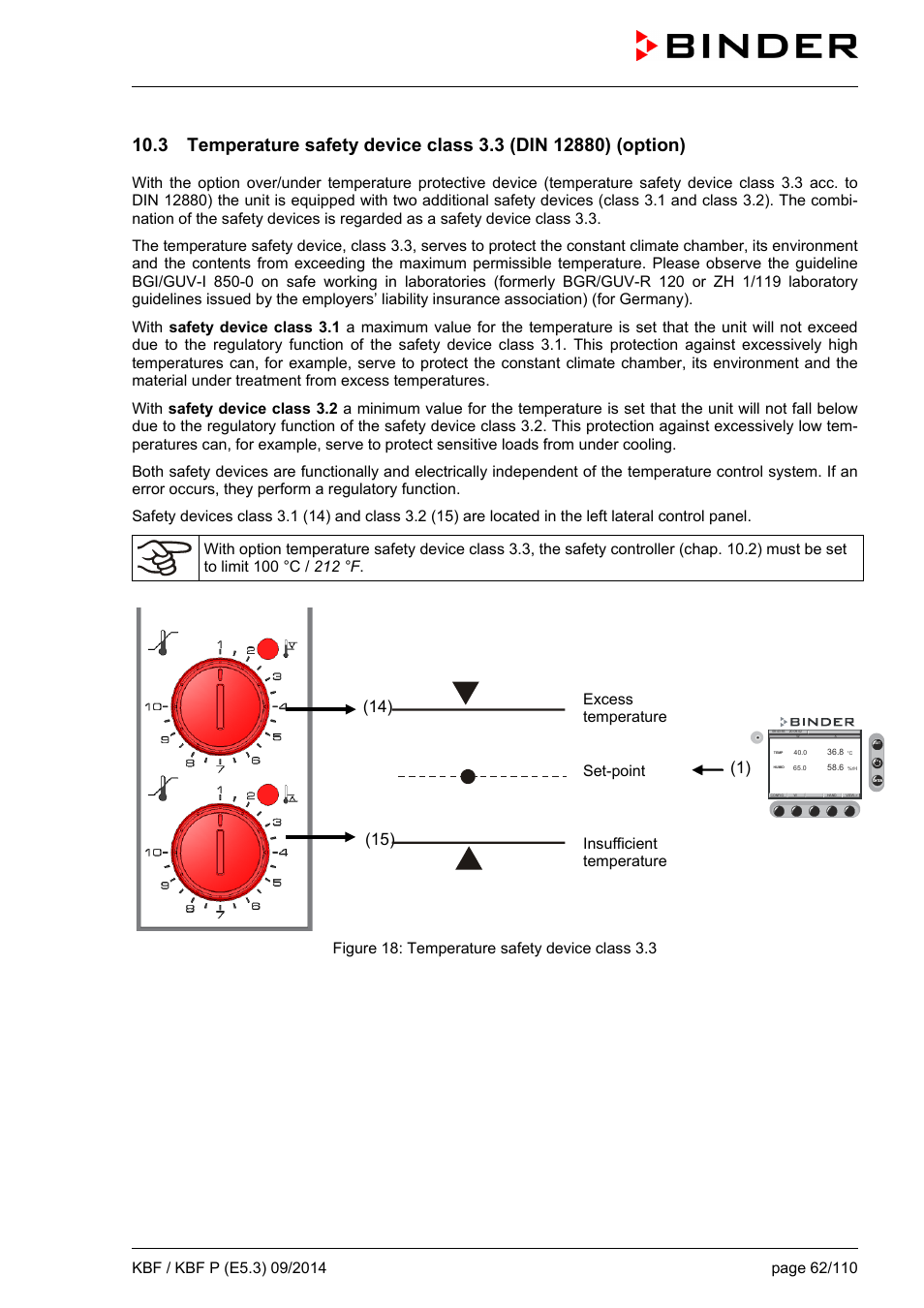 BINDER KBF 115 User Manual | Page 62 / 111