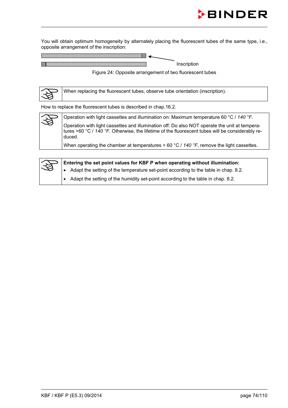 BINDER KBF 115 User Manual | Page 74 / 111