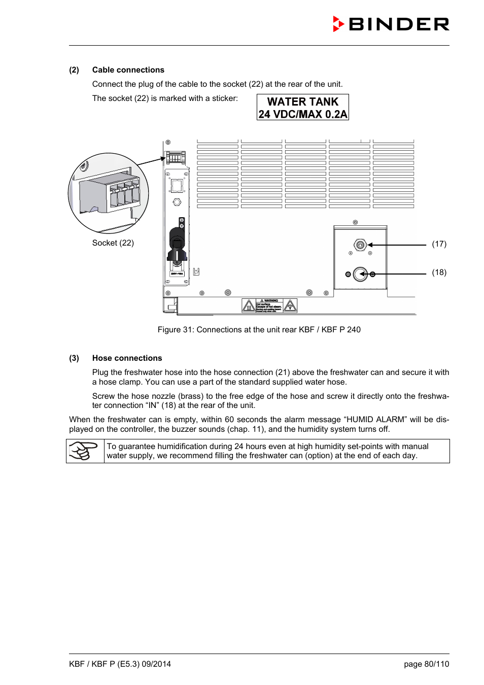 BINDER KBF 115 User Manual | Page 80 / 111