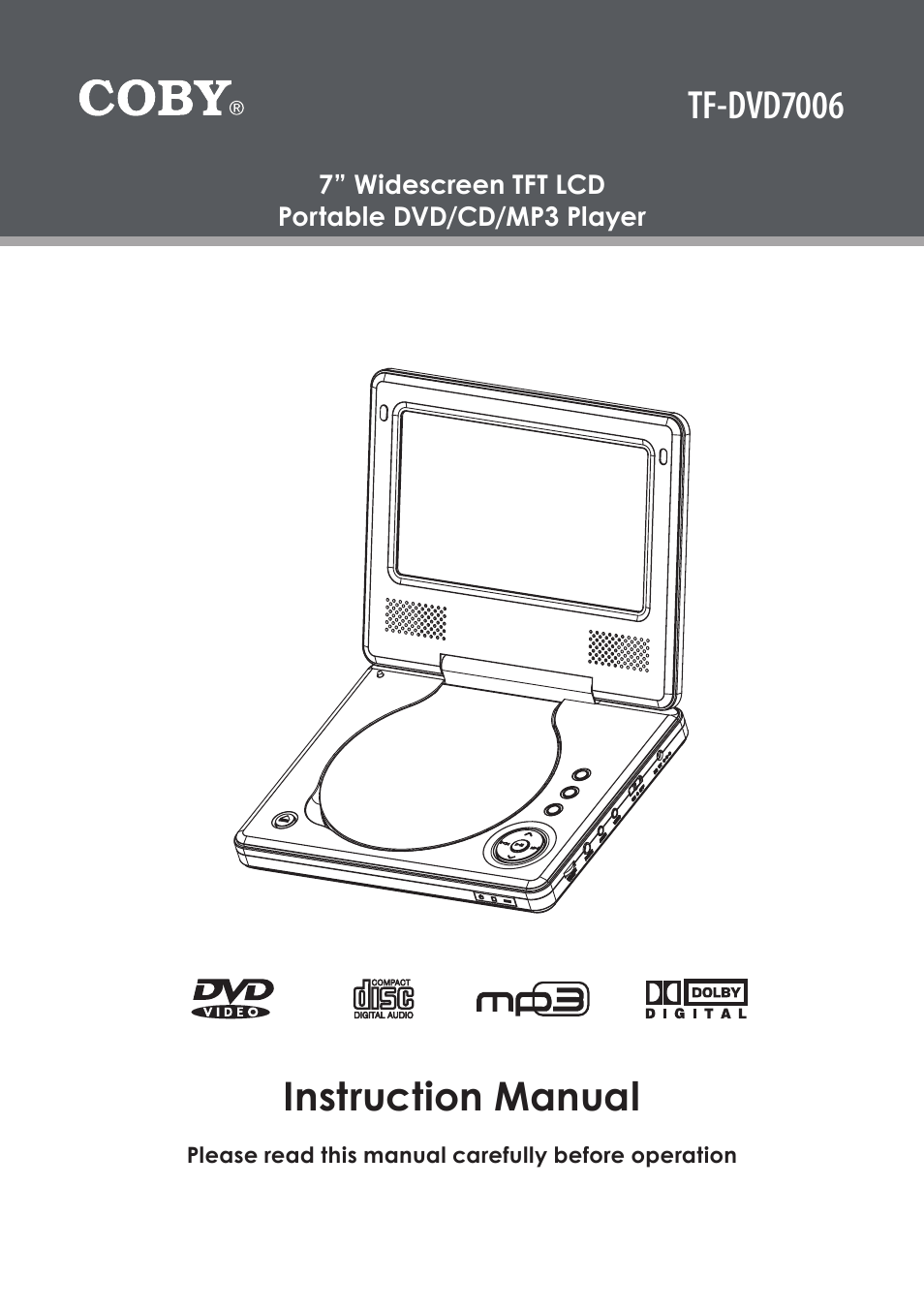 COBY TF-DVD7006 User Manual | 40 pages