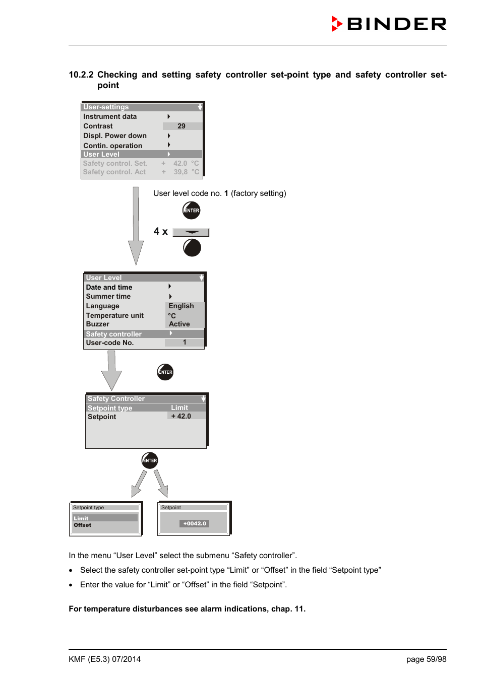BINDER KMF 115 User Manual | Page 59 / 99