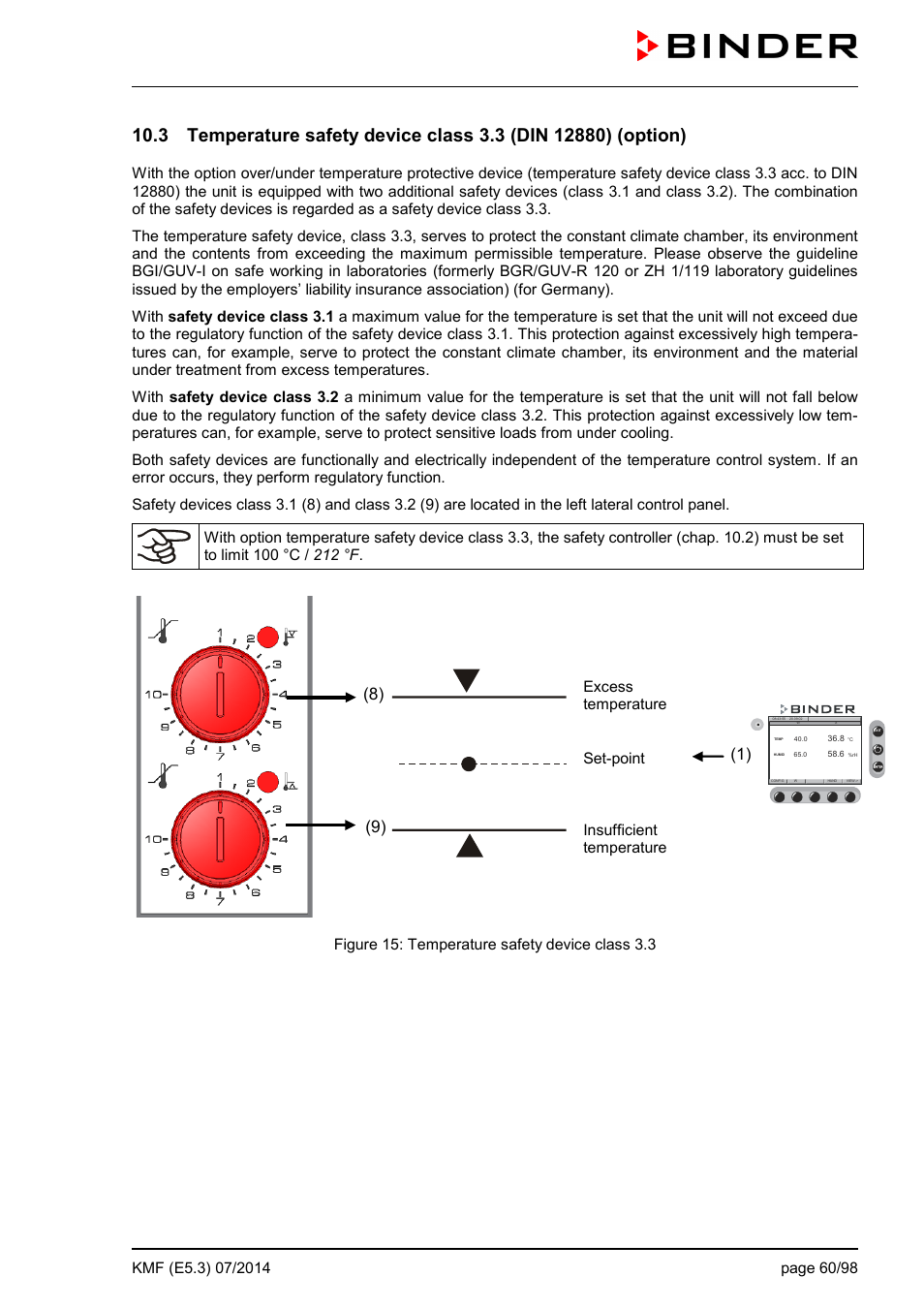 BINDER KMF 115 User Manual | Page 60 / 99