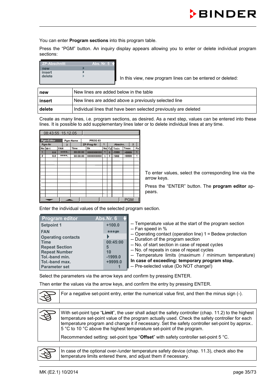 BINDER MK 53 User Manual | Page 35 / 73