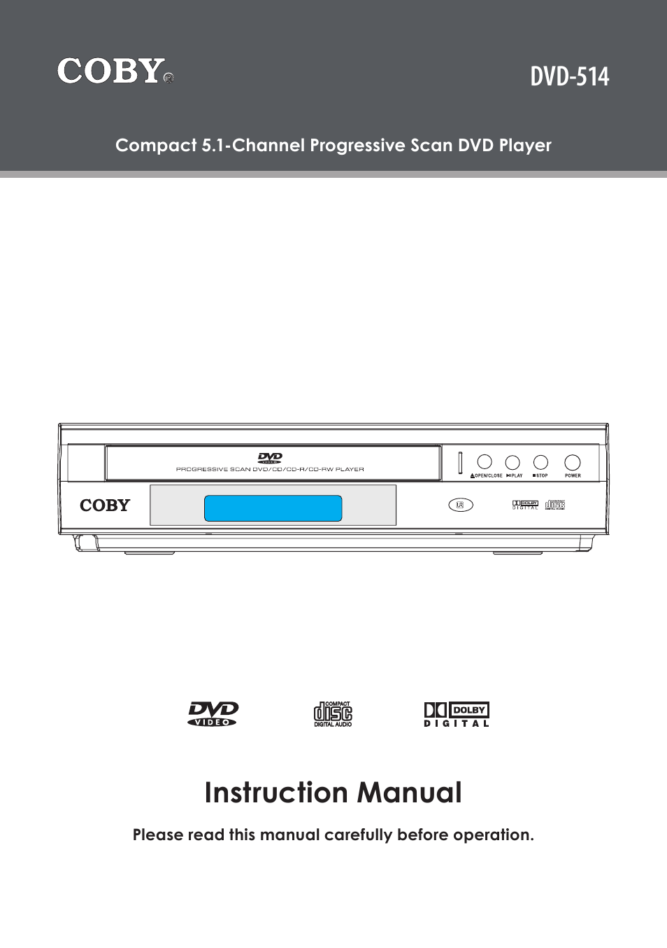 COBY DVD-514 User Manual | 24 pages