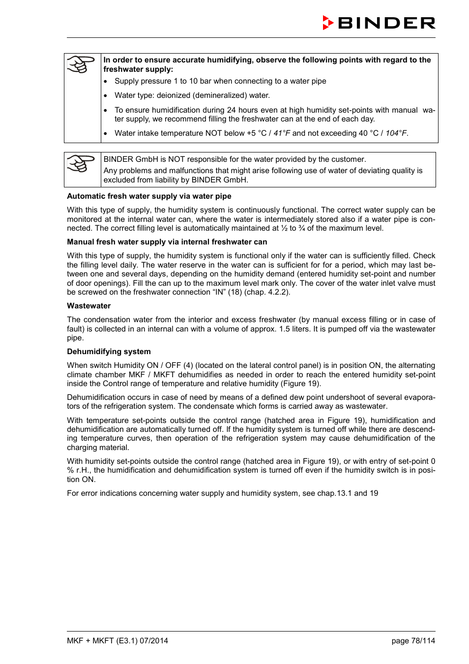 BINDER MK 115 User Manual | Page 78 / 115