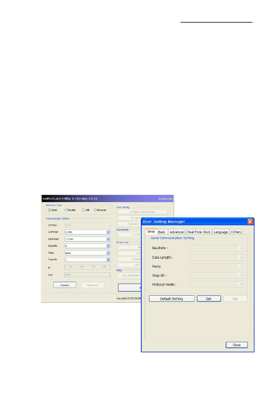 Detailed features, 1 printer setting using utility program | BIXOLON SLP-TX400 User Manual | Page 22 / 37
