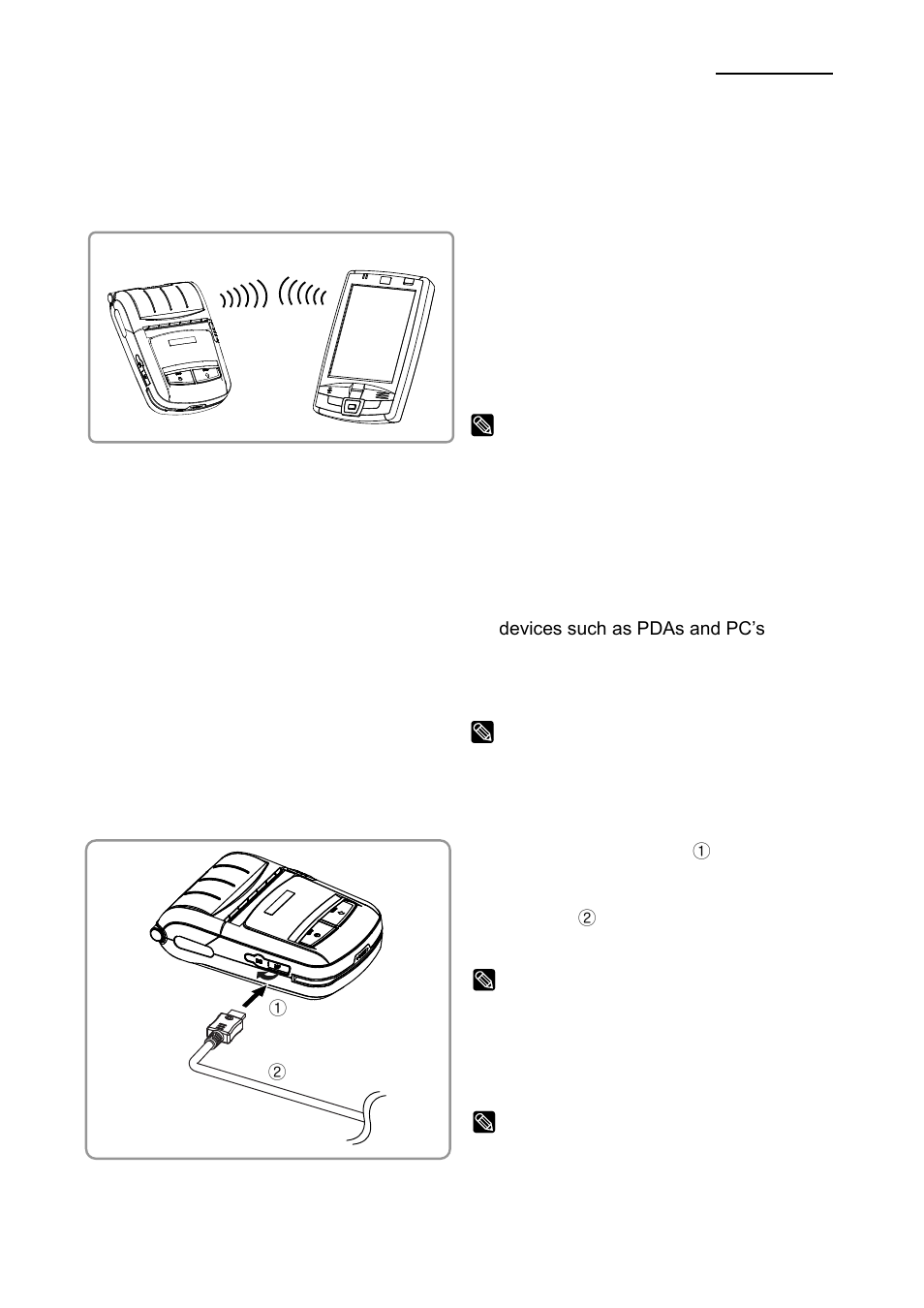 Peripherals connection, 1 bluetooth® connection, 2 wireless lan | 3 interface cable connection, 1 bluetooth, Spp-r210 7. peripherals connection, Rev. 1.03, Connection | BIXOLON SPP-R210 User Manual | Page 26 / 31