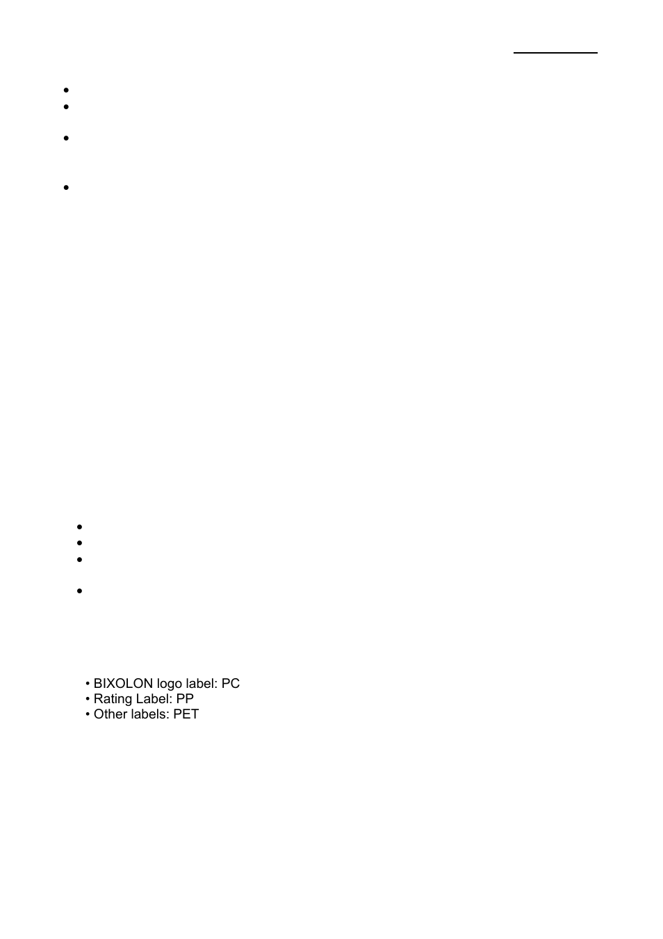 3 label types, Spp-r210, Fcc compliance information | Information to the user | BIXOLON SPP-R210 User Manual | Page 31 / 31