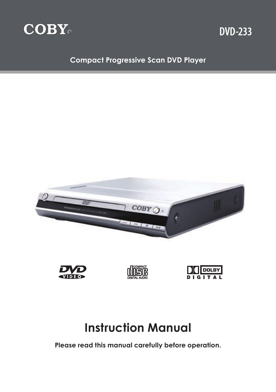 COBY DVD233 User Manual | 32 pages