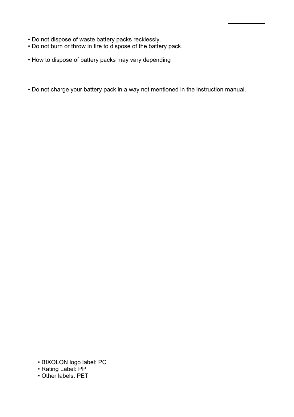 3 label types, Spp-r400, Fcc compliance information | Information to the user | BIXOLON SPP-R400 User Manual | Page 31 / 31