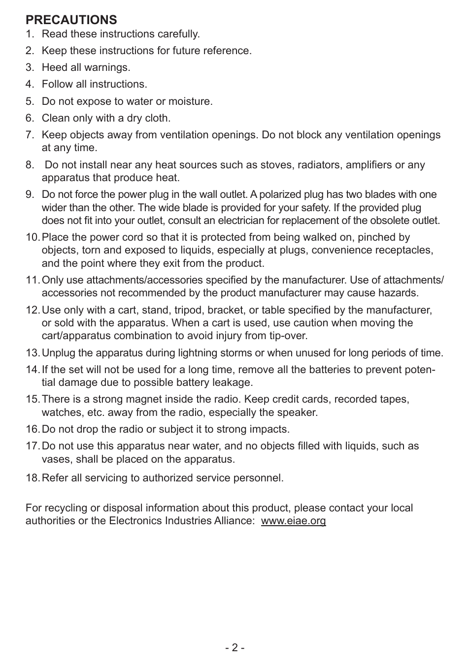 COBY CX-788 User Manual | Page 2 / 6