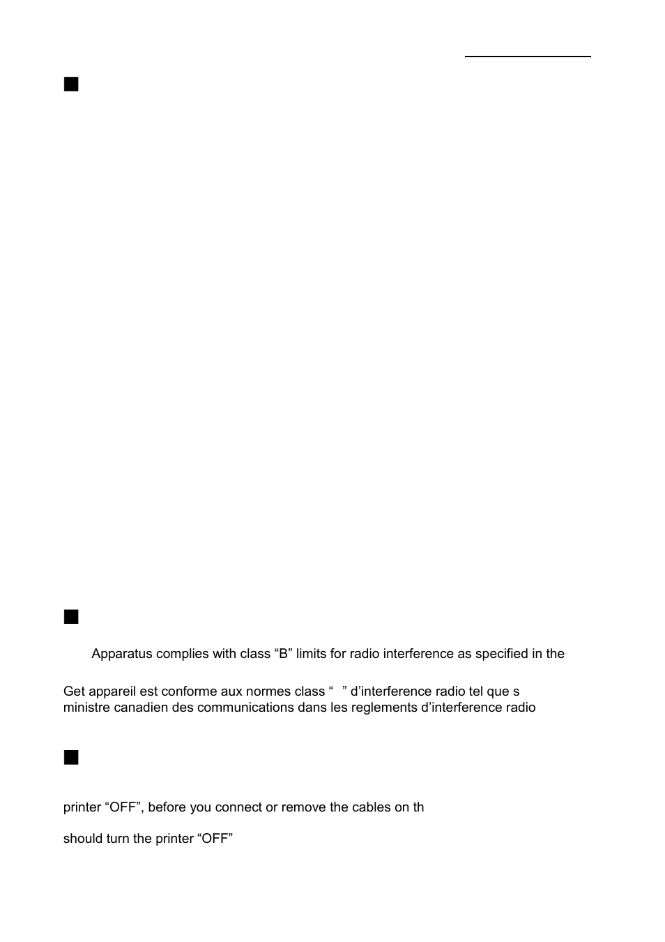 Srp-350iiobei ■ warning - u.s.a, Notice - canada, Caution | BIXOLON SRP-350IIOBE User Manual | Page 4 / 21