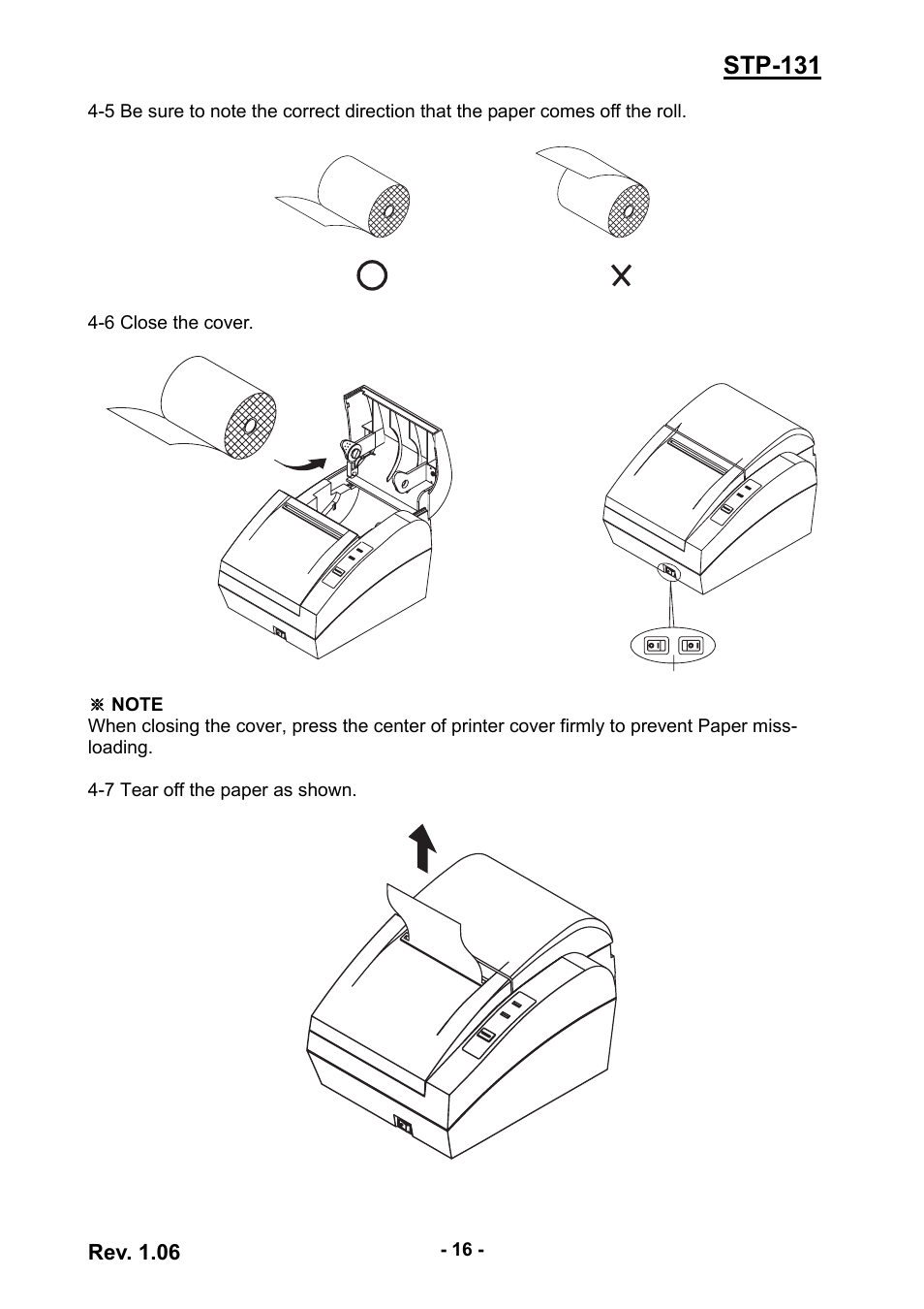 Stp-131 | BIXOLON STP-131 User Manual | Page 16 / 19