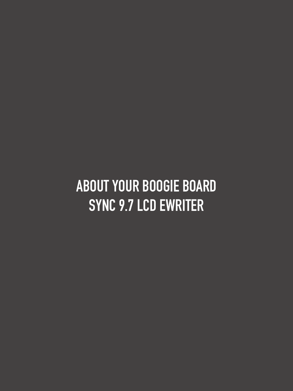 Boogie Board Sync 9.7 eWriter User Manual | Page 4 / 20