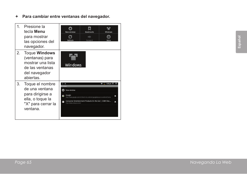 COBY electronic MID7012 User Manual | Page 65 / 124