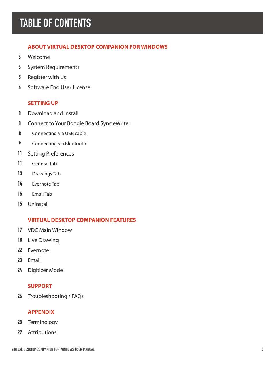 Boogie Board Sync 9.7 eWriter User Manual | Page 3 / 29
