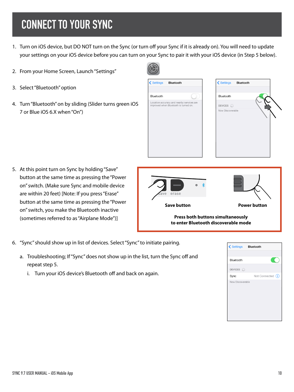 Connect to your sync | Boogie Board Sync 9.7 eWriter User Manual | Page 10 / 26