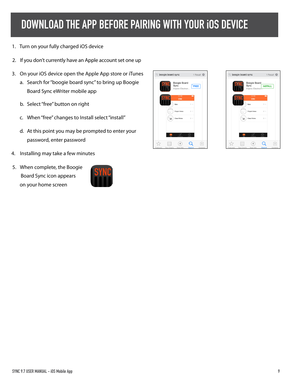 Boogie Board Sync 9.7 eWriter User Manual | Page 9 / 26
