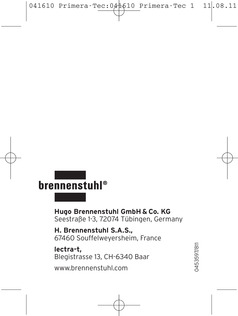 Brennenstuhl Primera-Tec 15.000A extension socket with surge protection 6-way black 2m H05VV-F 3G1.5 User Manual | Page 56 / 56