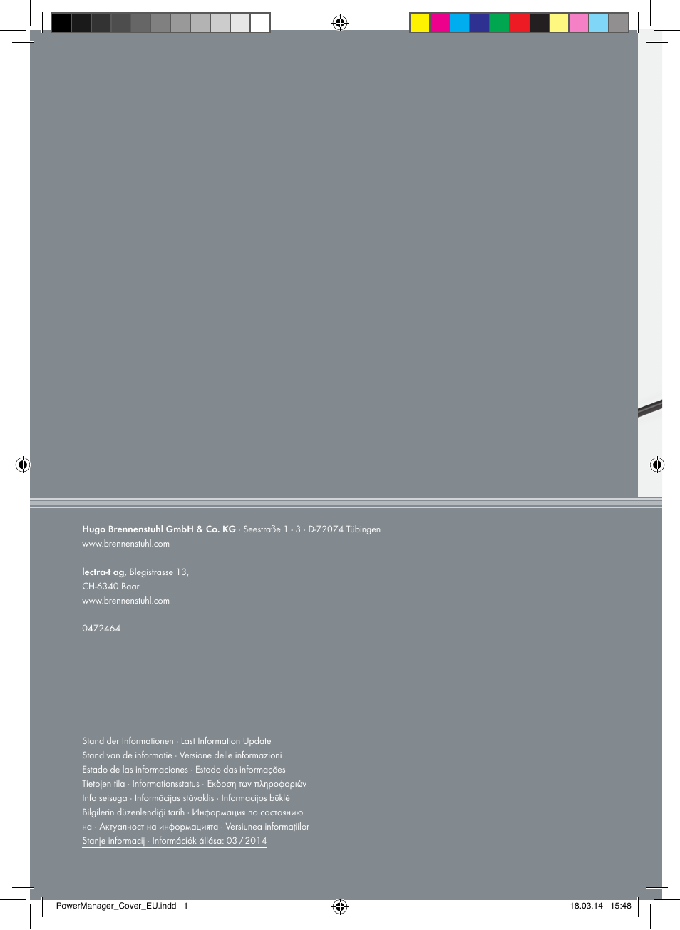 Brennenstuhl Power Manager PMA 19.500A surge protection 6-way 2m H05VV-F 3G1,5 User Manual | Page 127 / 127