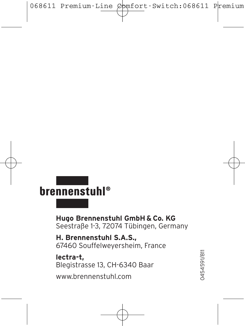 Brennenstuhl Premium-Line Comfort Switch Plus extension socket 6-way black/light grey 3m H05VV-F 3G1,5 User Manual | Page 116 / 116