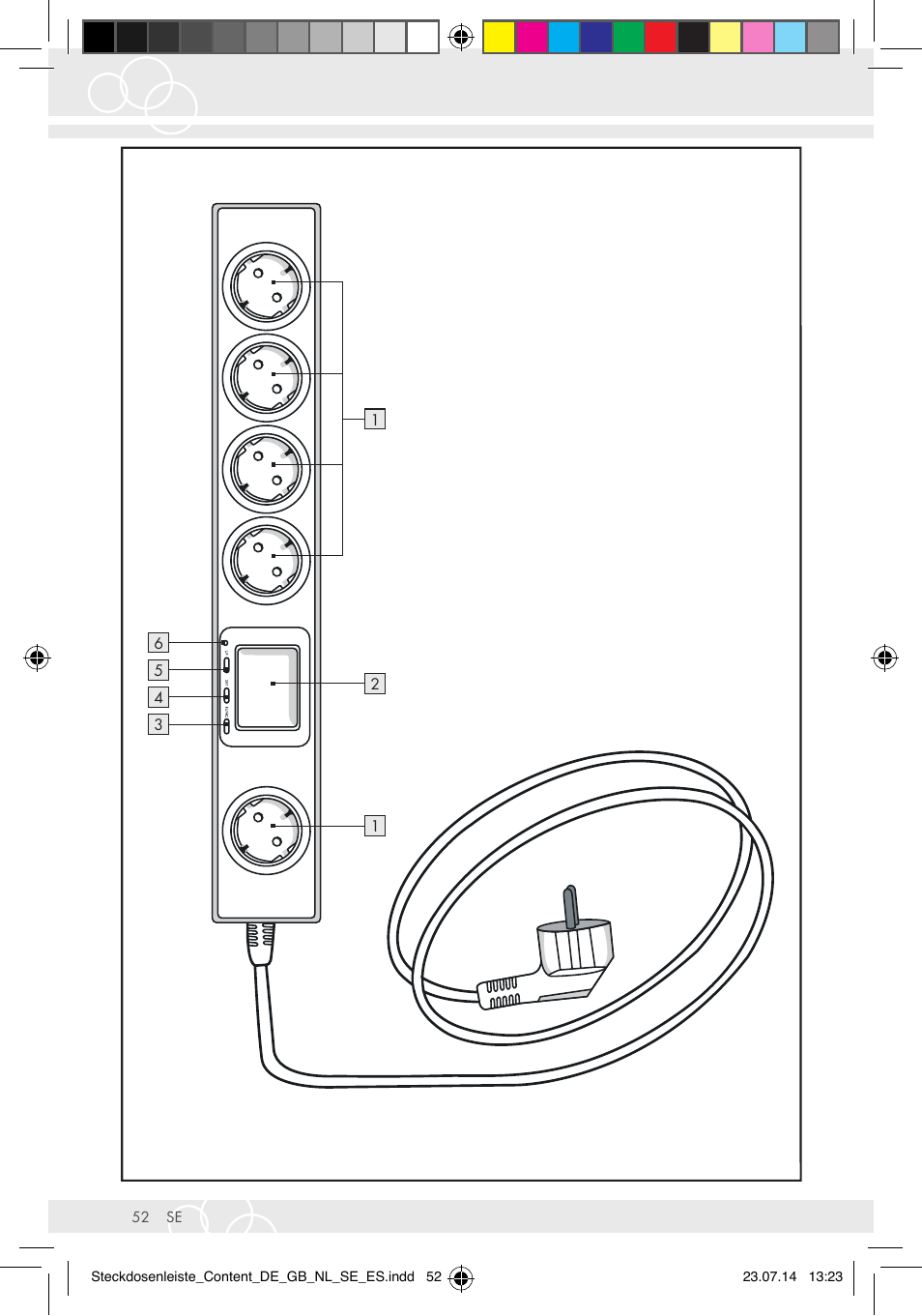 Brennenstuhl Eco-Line extension socket energy meter EM 235 5-way white 1,5m H05VV-F 3G1.5 User Manual | Page 52 / 83