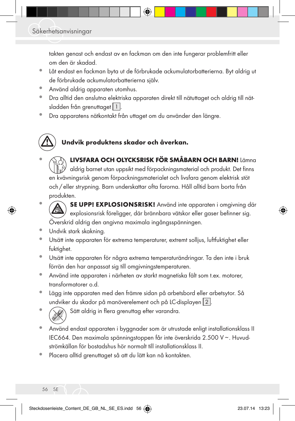 Brennenstuhl Eco-Line extension socket energy meter EM 235 5-way white 1,5m H05VV-F 3G1.5 User Manual | Page 56 / 83