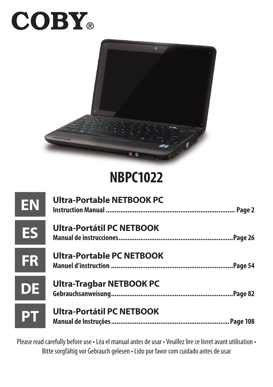 COBY electronic NBPC1022 User Manual | 138 pages