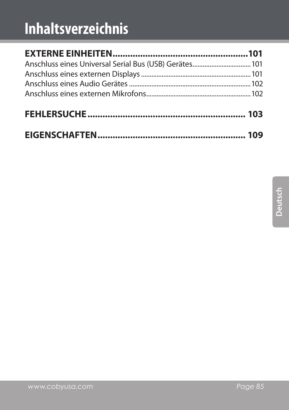 COBY electronic NBPC1022 User Manual | Page 85 / 138