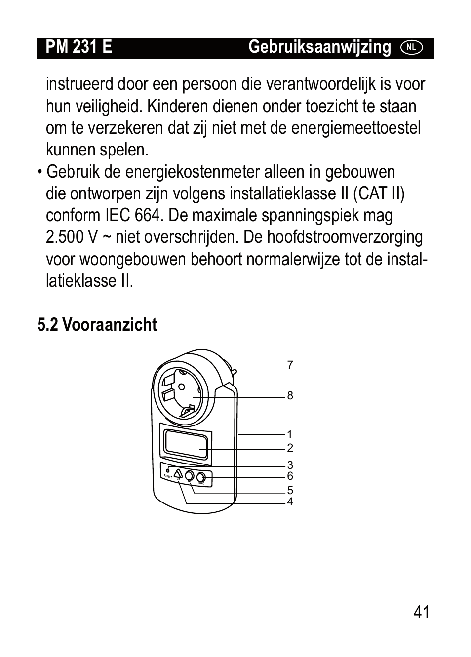 Brennenstuhl Primera-Line Wattage and current meter PM 231 E User Manual | Page 41 / 104