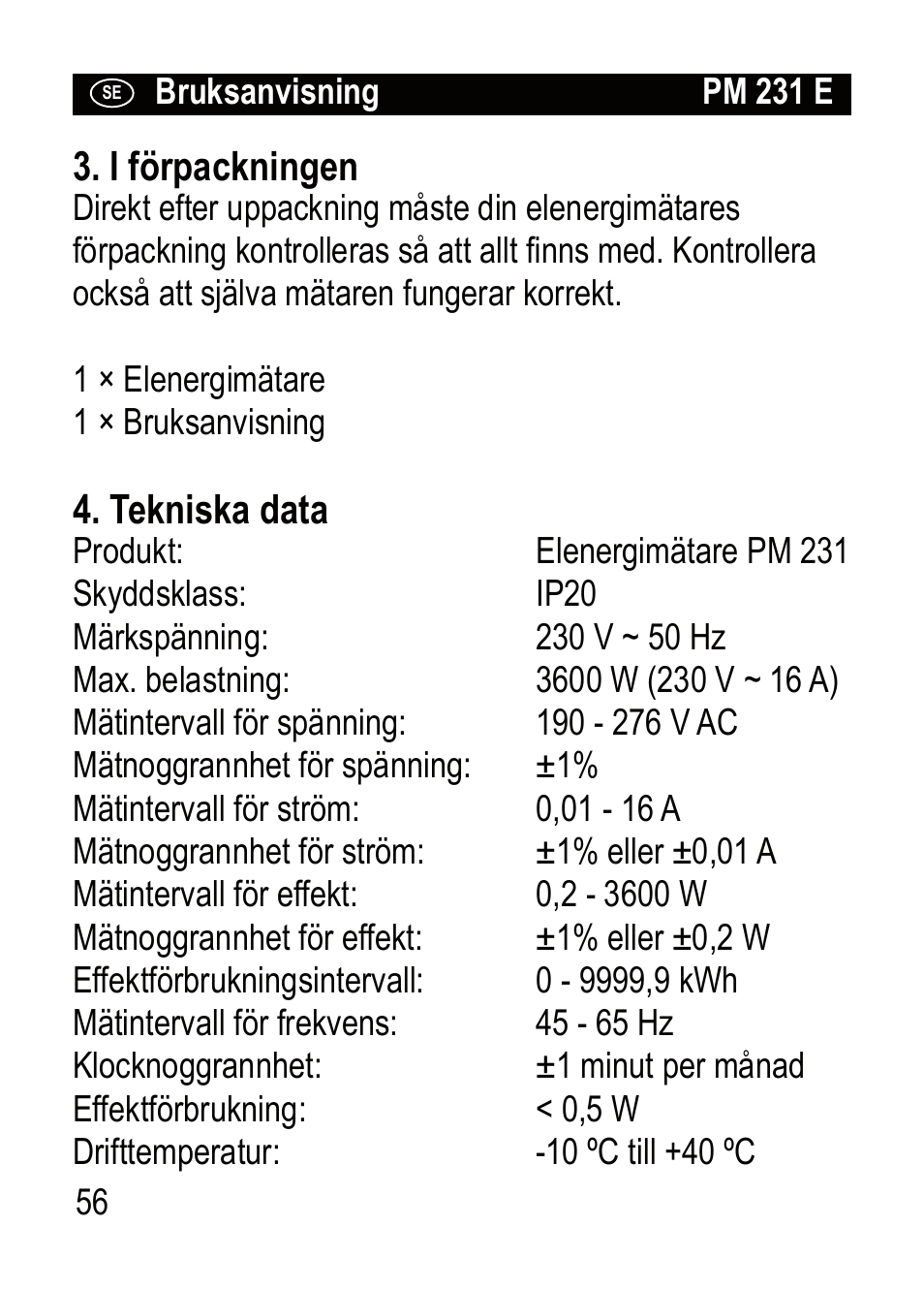 Brennenstuhl Primera-Line Wattage and current meter PM 231 E User Manual | Page 56 / 104