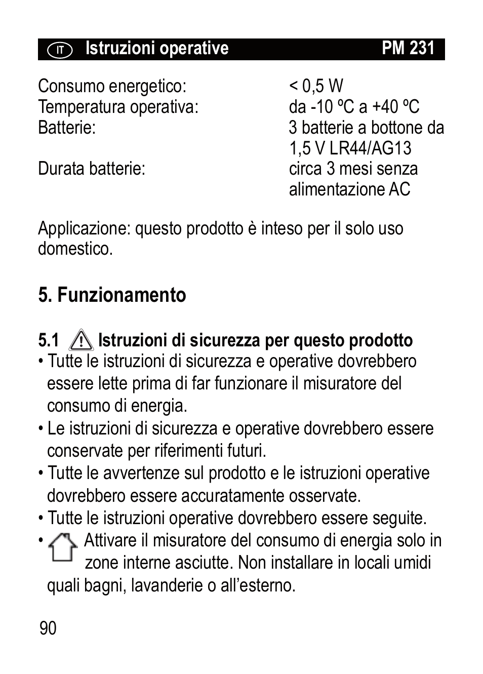 Brennenstuhl Primera-Line Wattage and current meter PM 231 E User Manual | Page 90 / 104