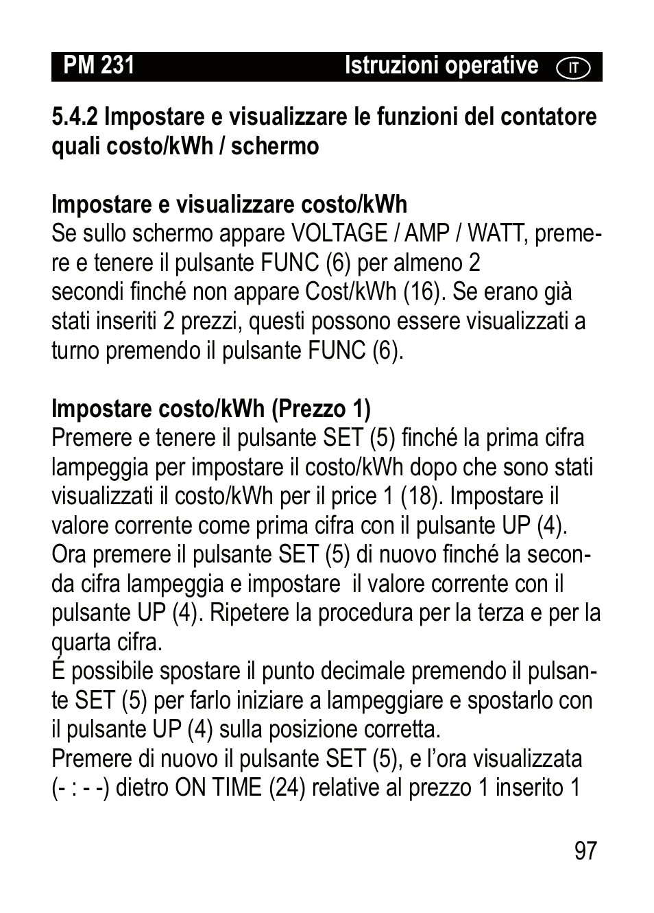 Brennenstuhl Primera-Line Wattage and current meter PM 231 E User Manual | Page 97 / 104