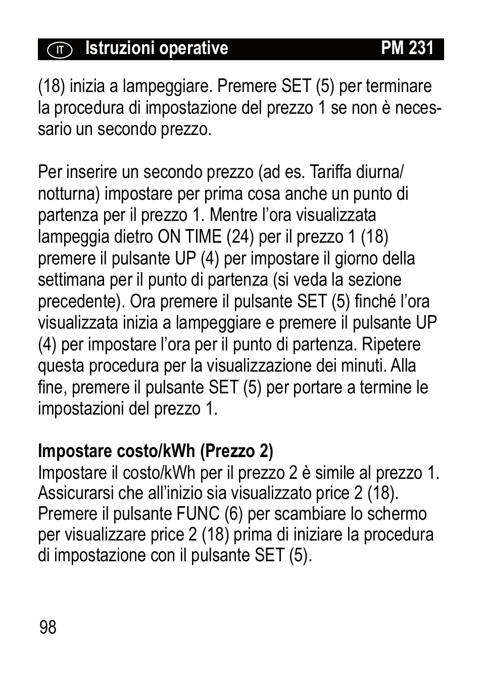Brennenstuhl Primera-Line Wattage and current meter PM 231 E User Manual | Page 98 / 104