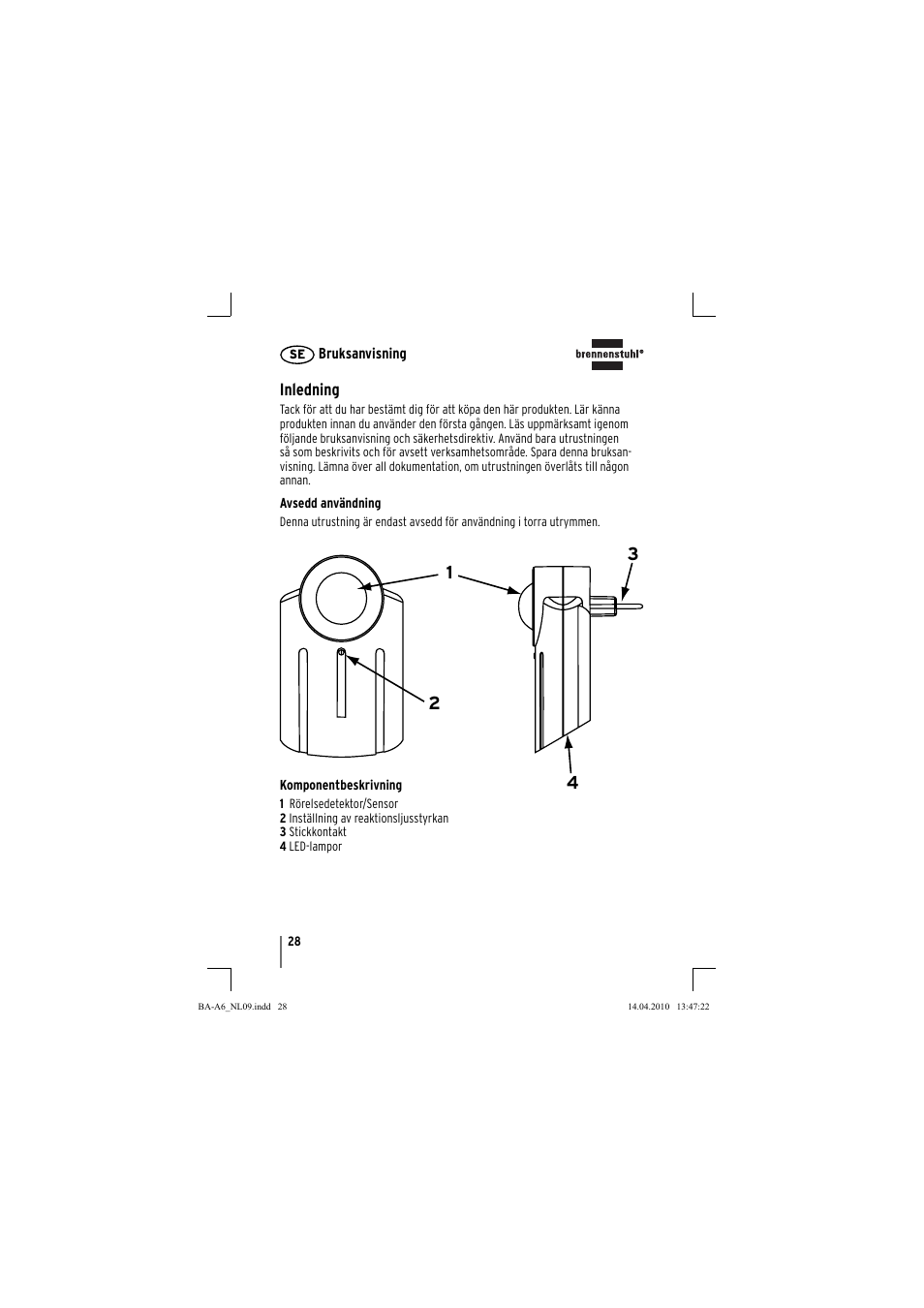 Brennenstuhl Primera-Line Nightlight NL LED with PIR sensor and twilight sensor User Manual | Page 28 / 48