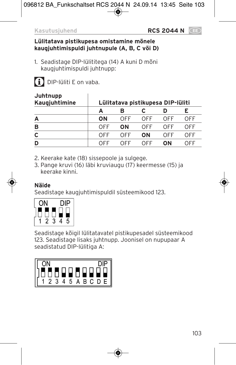 Brennenstuhl Remote Control Set RCS 2044 N Comfort User Manual | Page 103 / 108