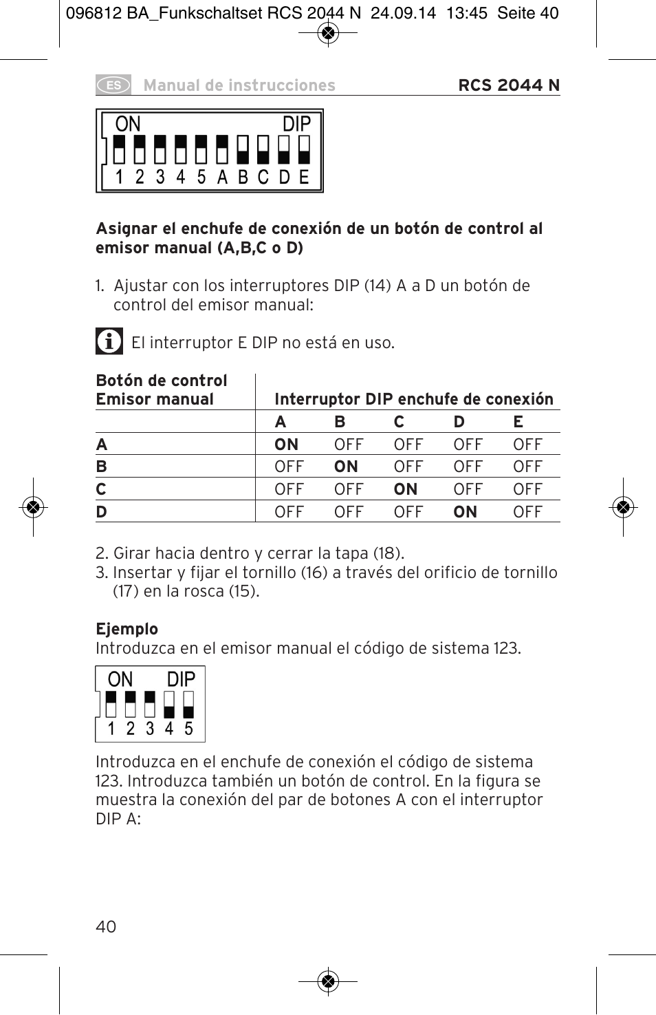 Brennenstuhl Remote Control Set RCS 2044 N Comfort User Manual | Page 40 / 108