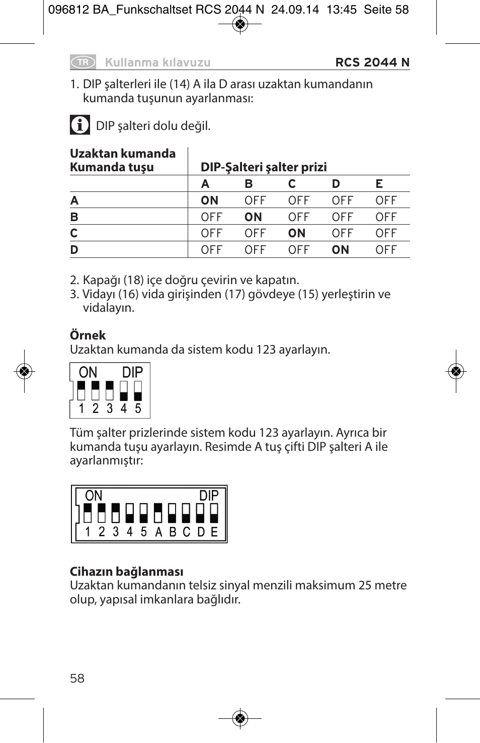 Brennenstuhl Remote Control Set RCS 2044 N Comfort User Manual | Page 58 / 108