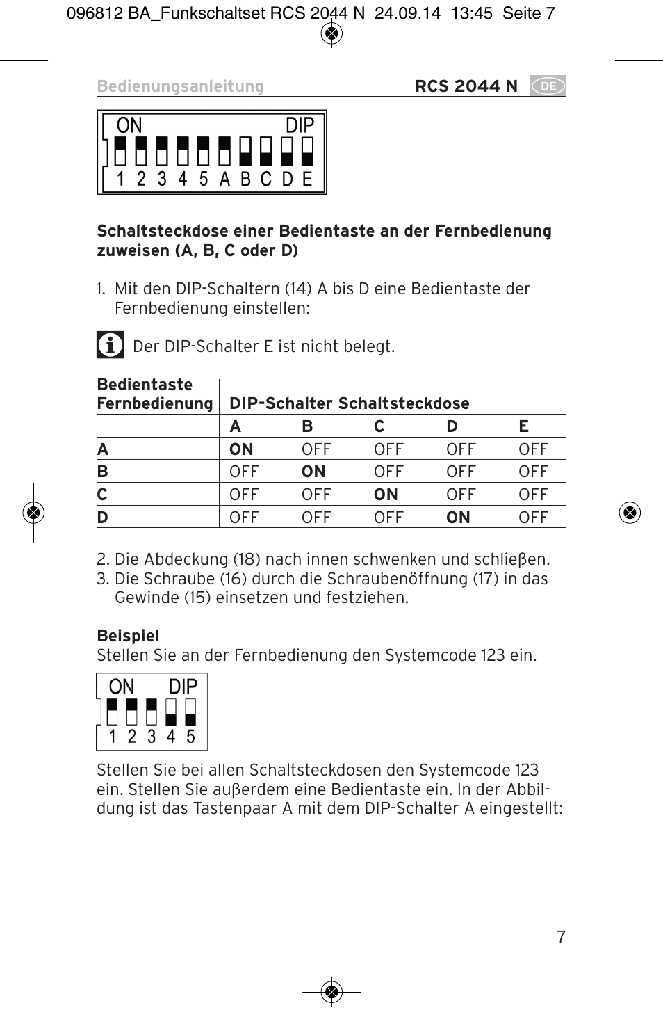 Brennenstuhl Remote Control Set RCS 2044 N Comfort User Manual | Page 7 / 108