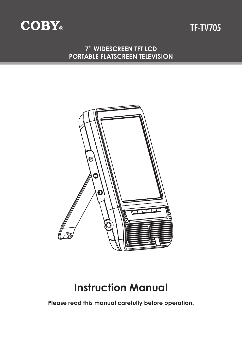 COBY electronic TF-TV705 User Manual | 20 pages