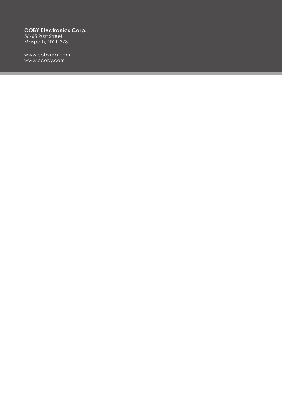 COBY electronic TF-TV705 User Manual | Page 20 / 20