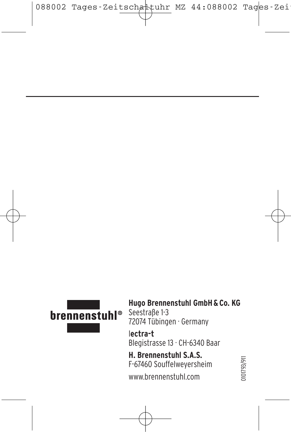 Brennenstuhl 24 hour Timer MZ 44 IP44 User Manual | Page 16 / 16