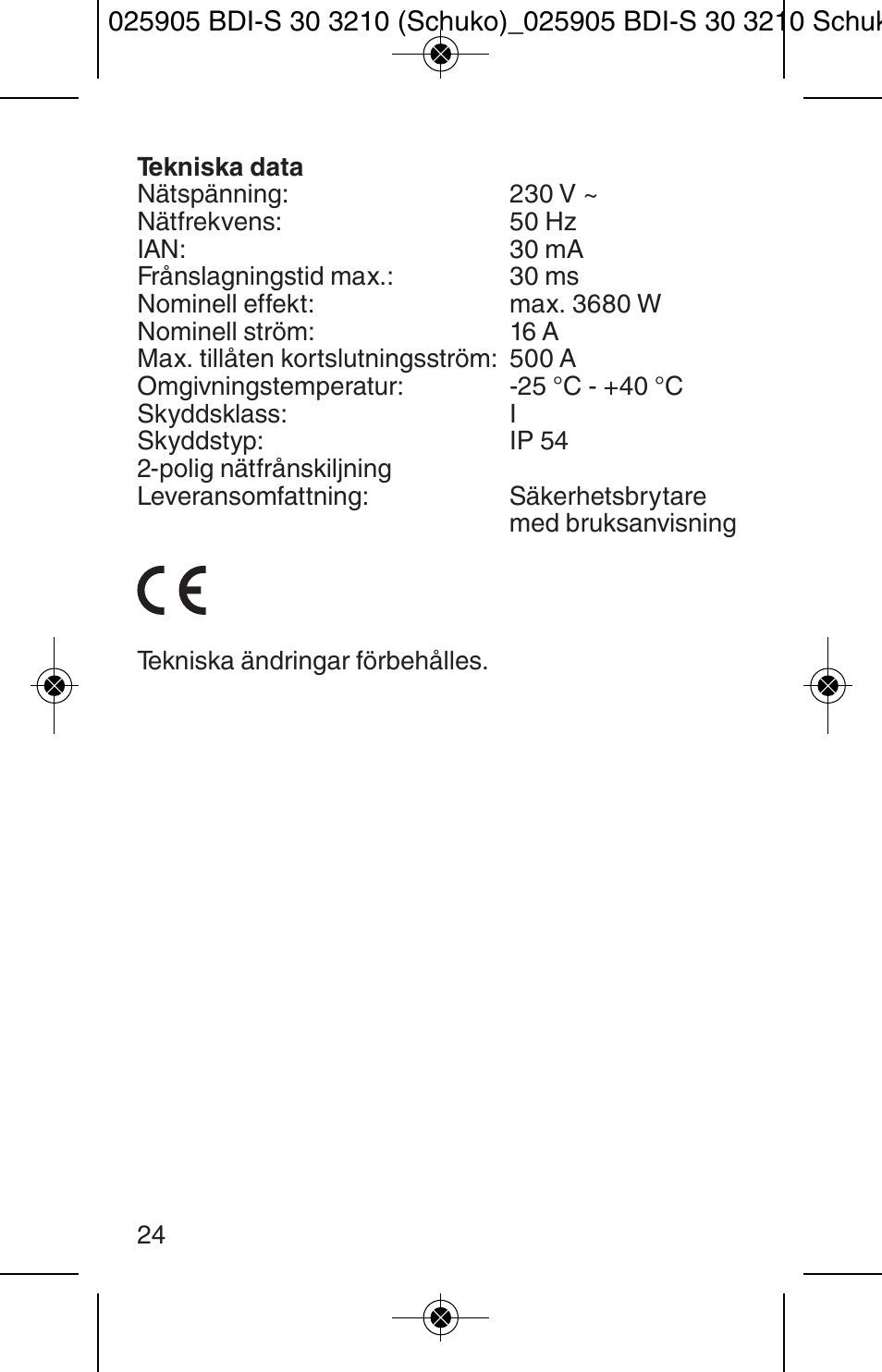 Brennenstuhl Garant S Bretec FI IP44 cable reel 40m H07RN-F 3G1,5 User Manual | Page 24 / 40