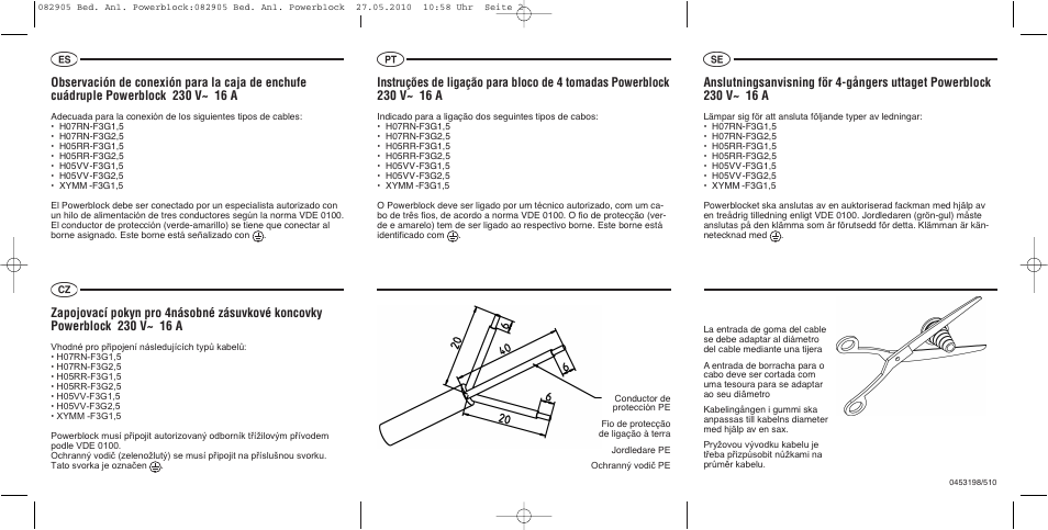 Brennenstuhl 4-Way Powerblock 230V/16A IP44 User Manual | Page 2 / 2