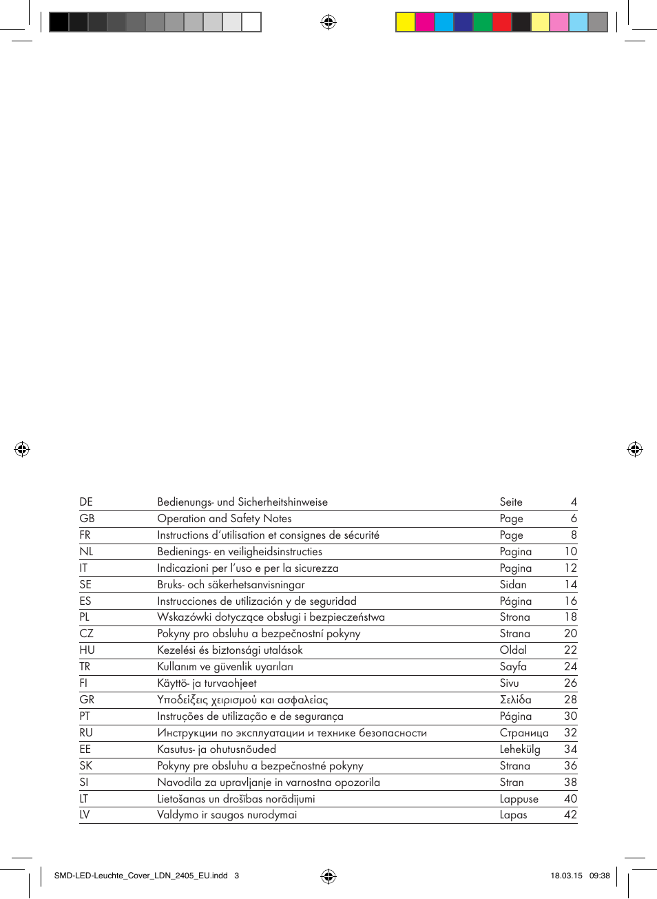 Brennenstuhl High Performance LED Lamp L903 IP55 9x3W 1675lm white Energy efficiency class A User Manual | Page 2 / 48